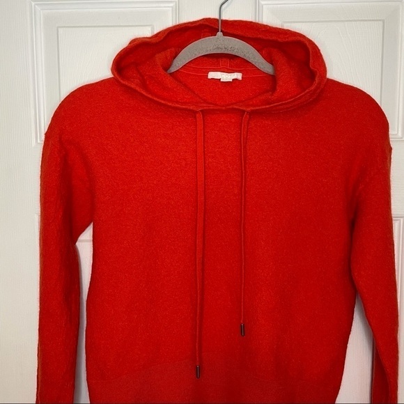 COS 100% Wool Red Hooded Pullover Cozy Sweater XS - Picture 2 of 6